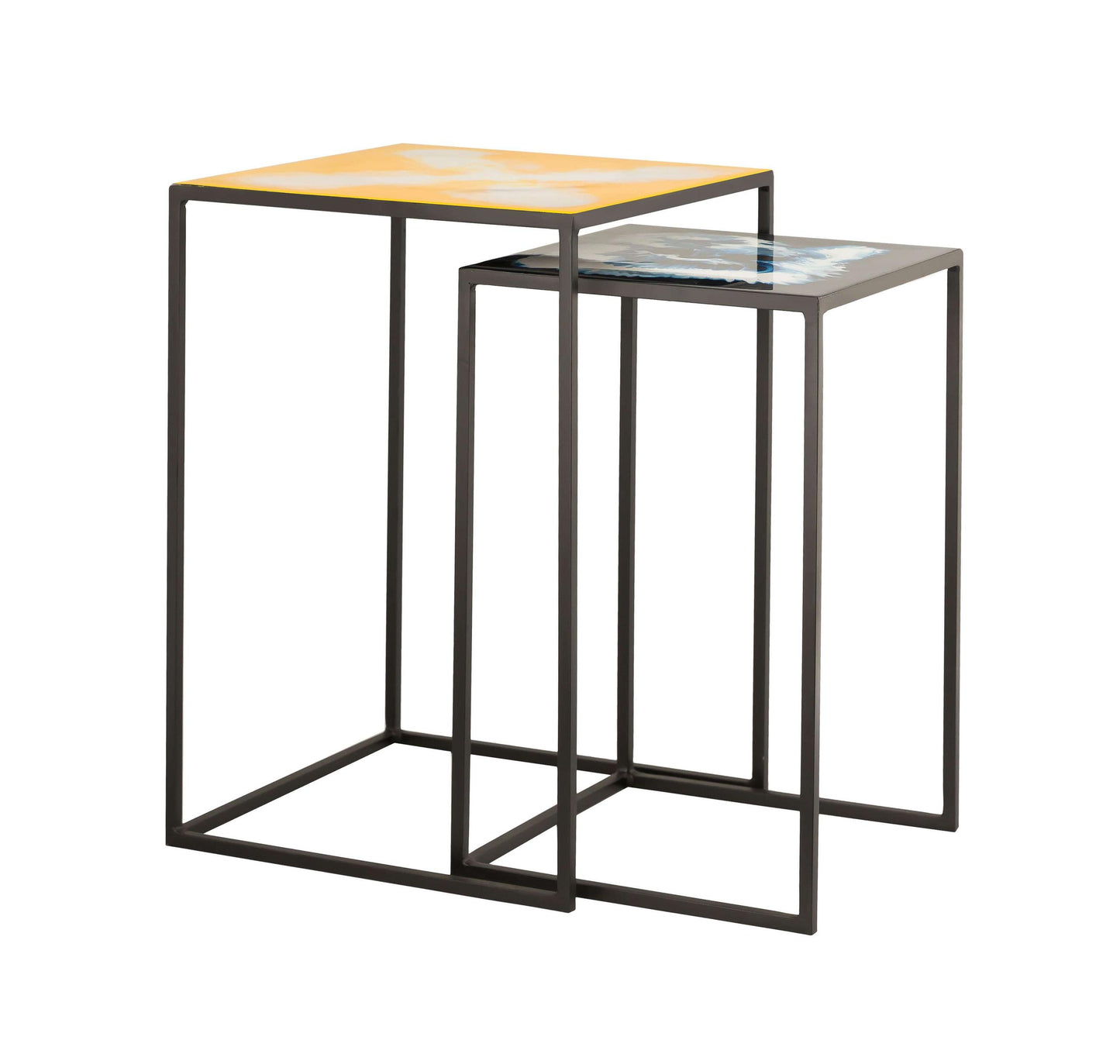 Enamel Side Tables - Set of 2