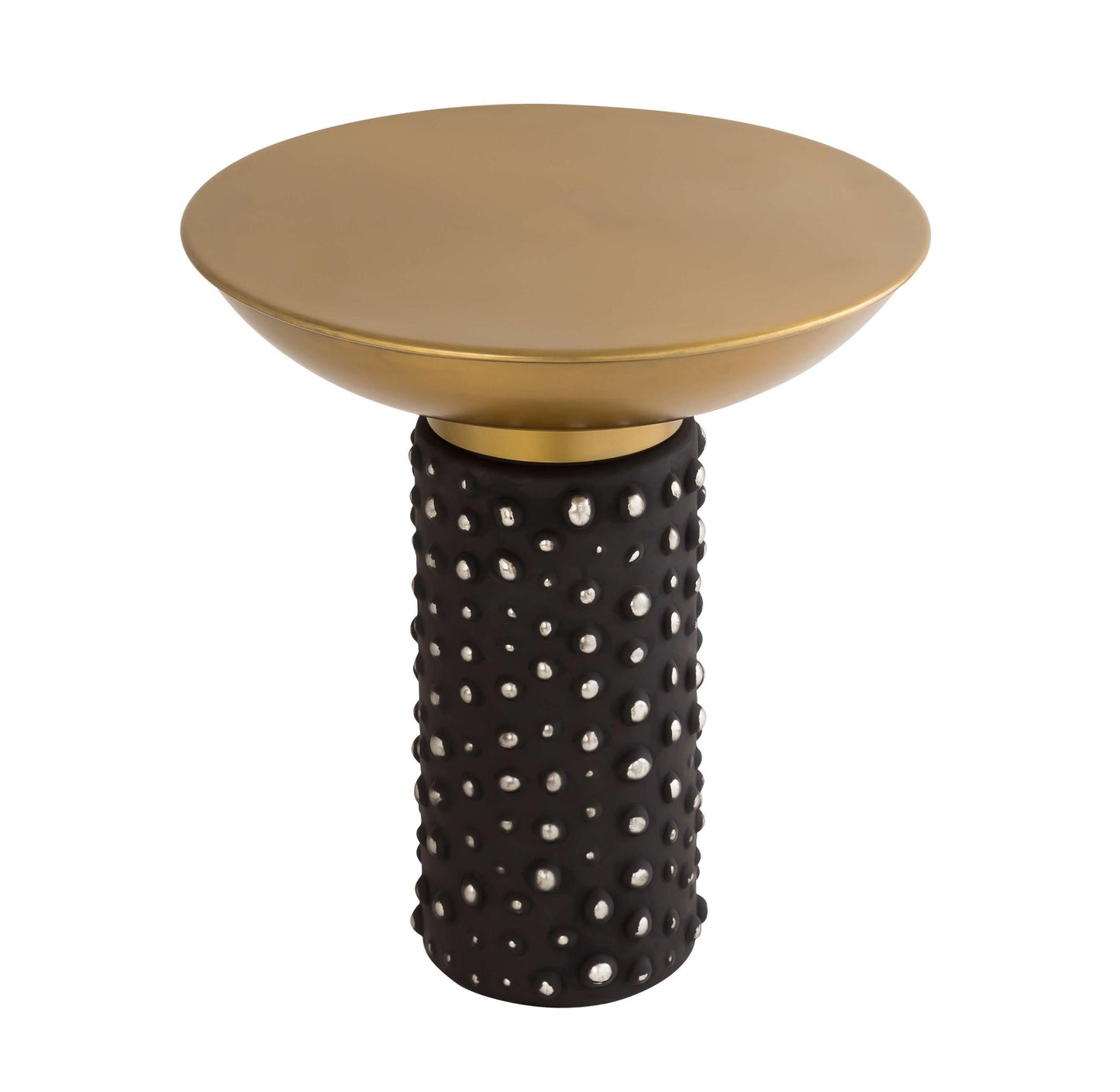 Blaze Glass/Brass Side Table