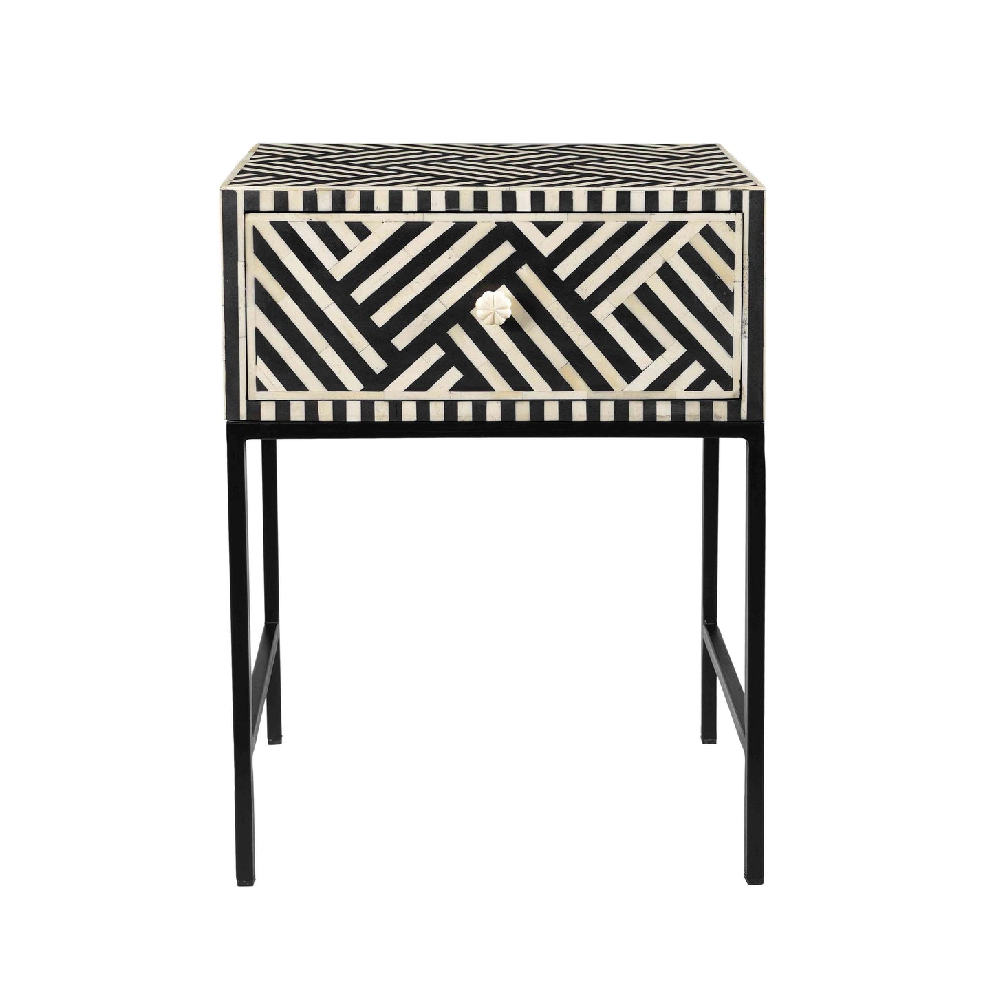 Noire Bone Inlay Side Table