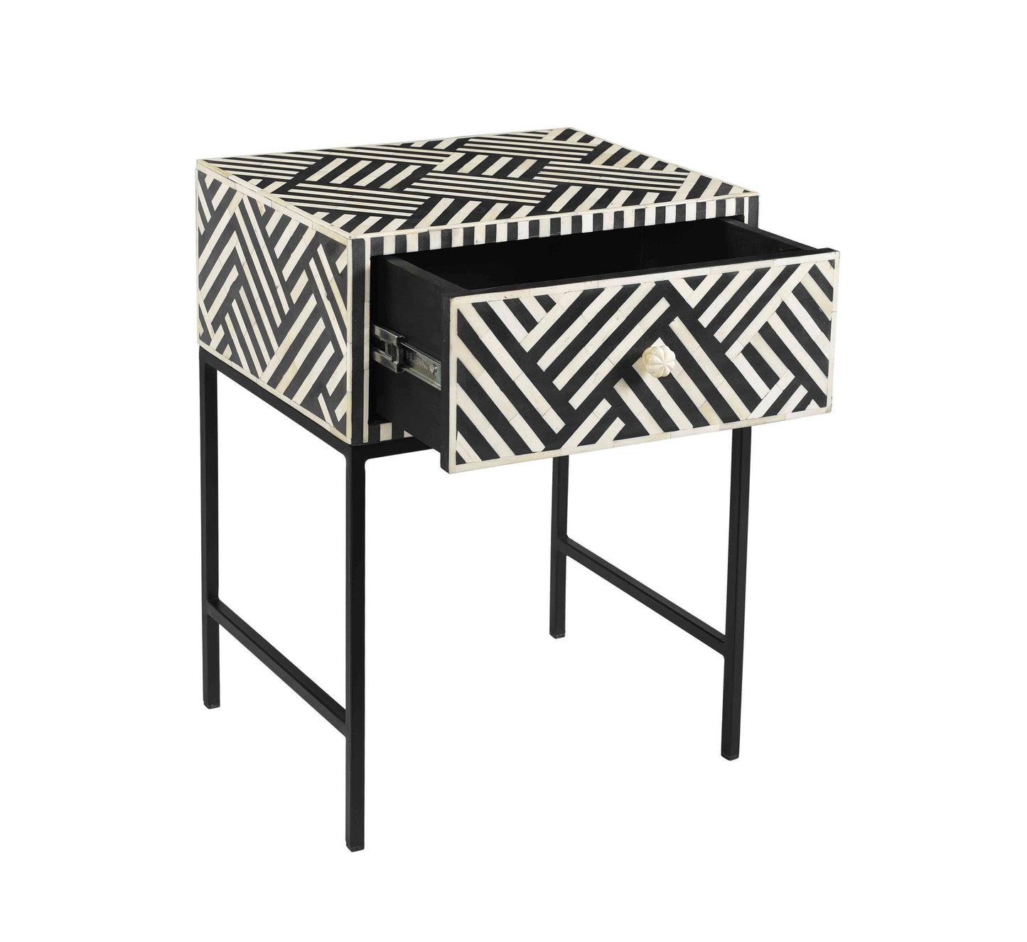 Noire Bone Inlay Side Table