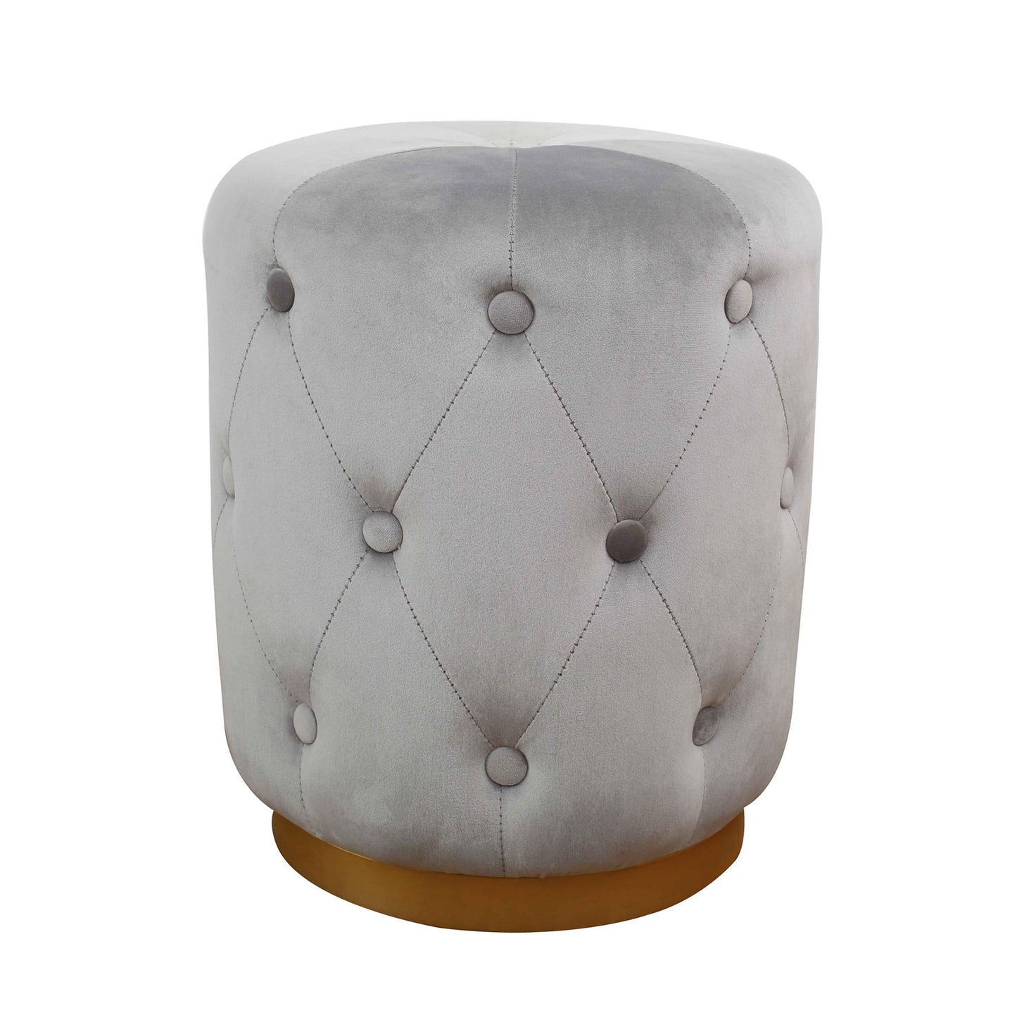 Skylar Grey Velvet Ottoman