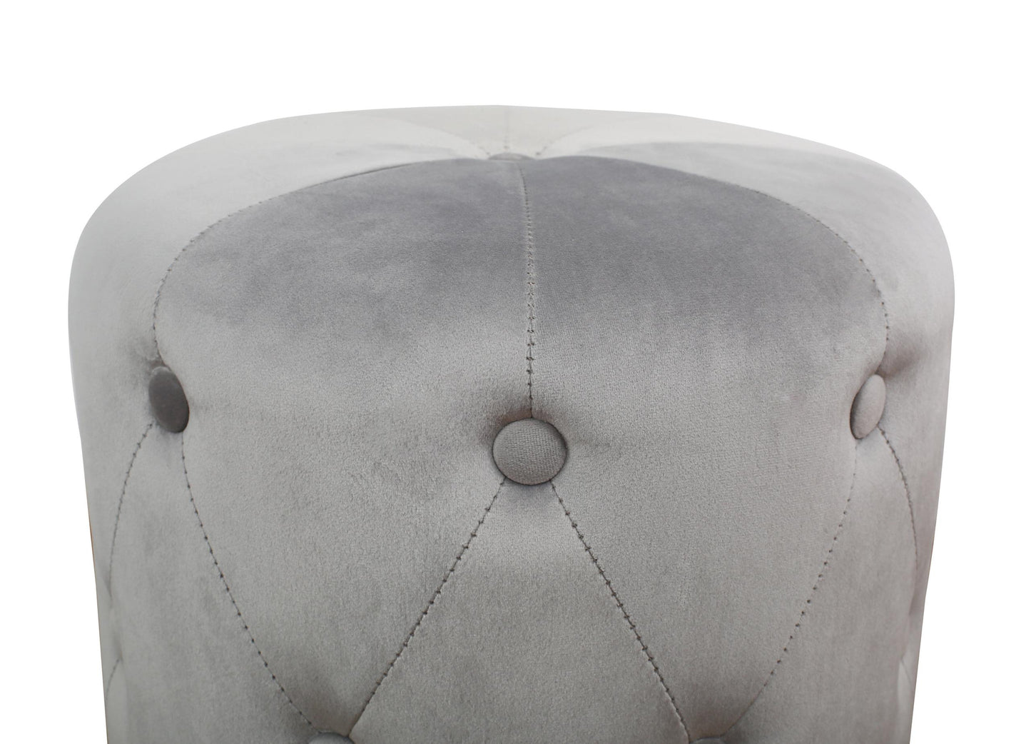 Skylar Grey Velvet Ottoman