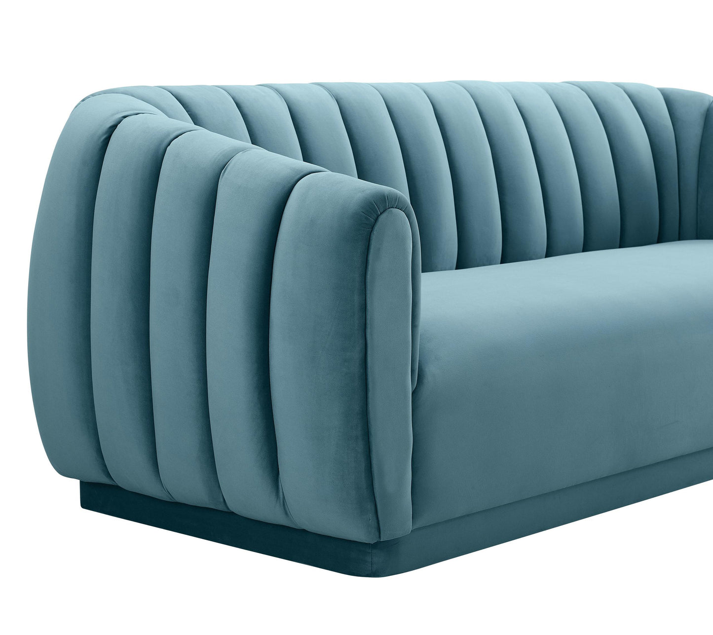 Arno Sea Blue Velvet Sofa