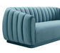 Arno Sea Blue Velvet Sofa