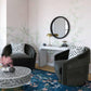 Flapper Black Velvet Swivel Chair