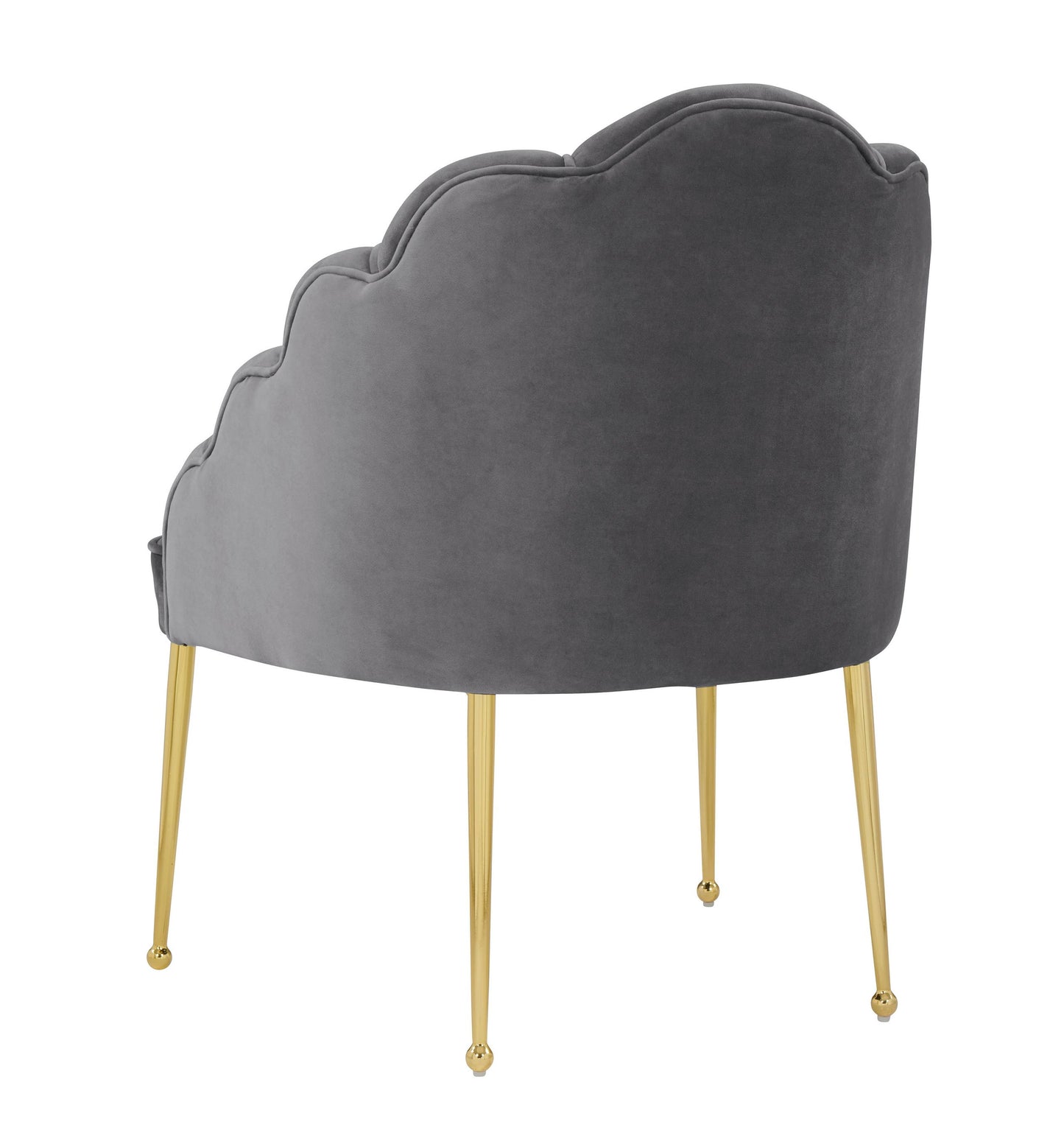 Daisy Petite Grey Velvet Chair