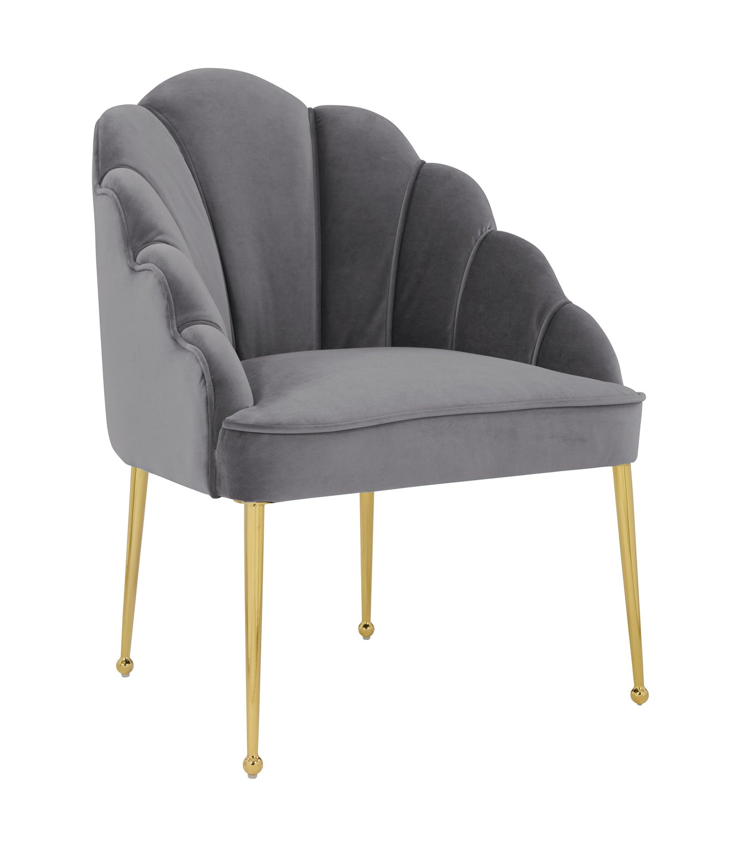 Daisy Petite Grey Velvet Chair