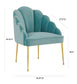 Daisy Petite Sea Blue Velvet Chair