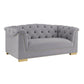 Farah Grey Velvet Loveseat by Inspire Me! Home Decor