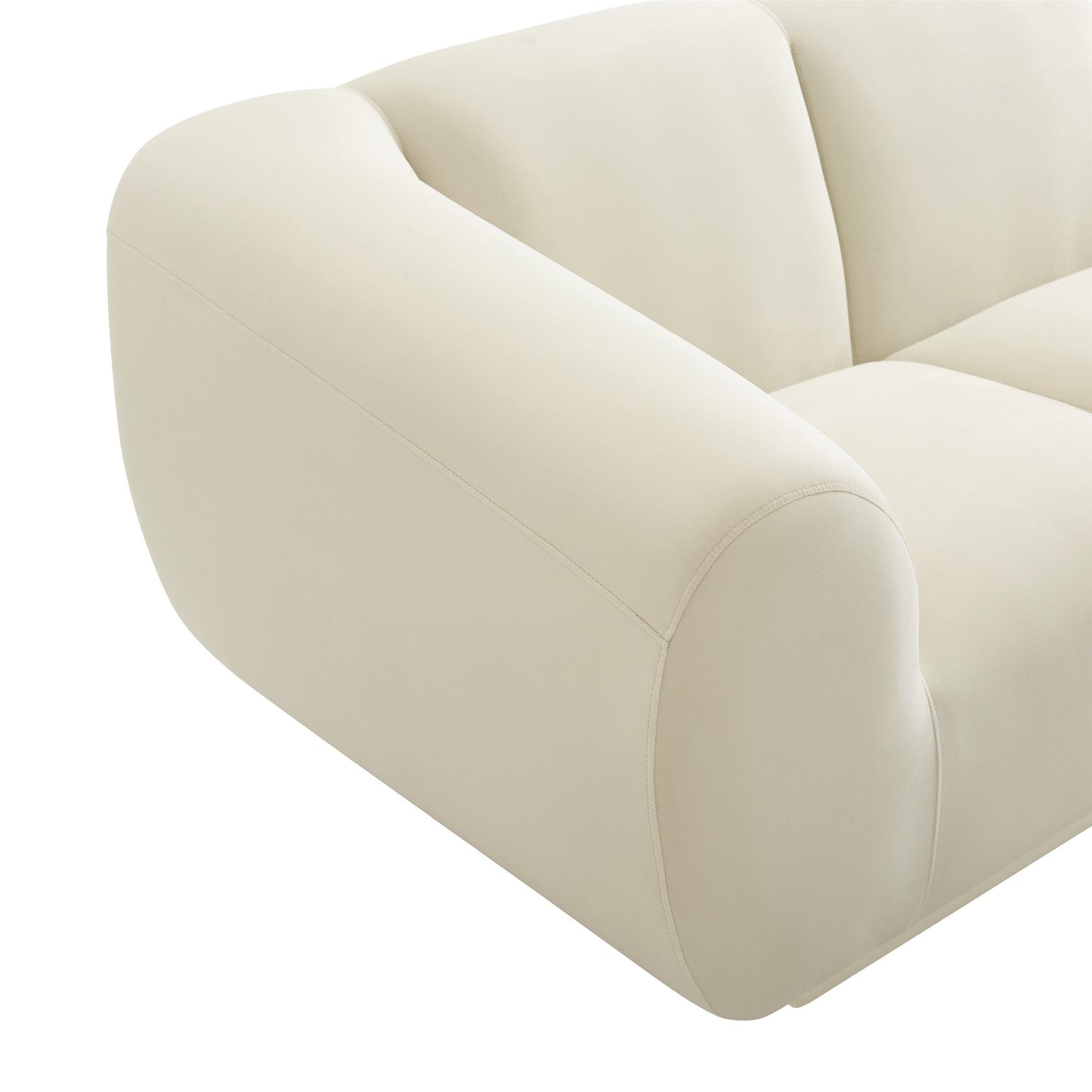 Emmet Cream Velvet Sofa