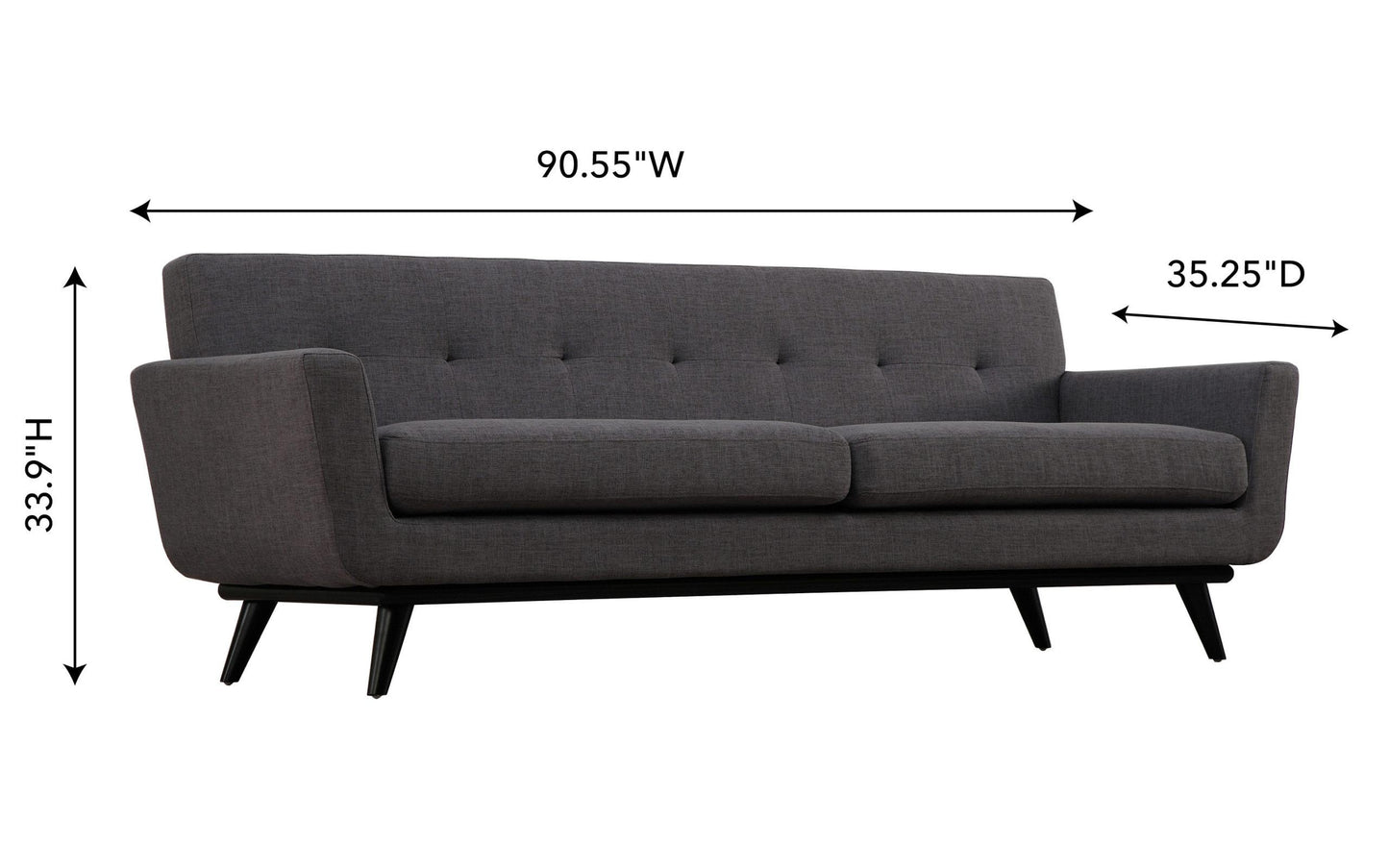 James Grey Linen Sofa