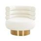 Naomi Cream Velvet Swivel Chair