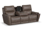 Carter Power Reclining Sofa with Console and Power Headrests and Lumbar