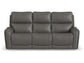 Carter Power Reclining Sofa with Console and Power Headrests and Lumbar