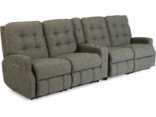 Devon Power Reclining Sectional with Power Headrests