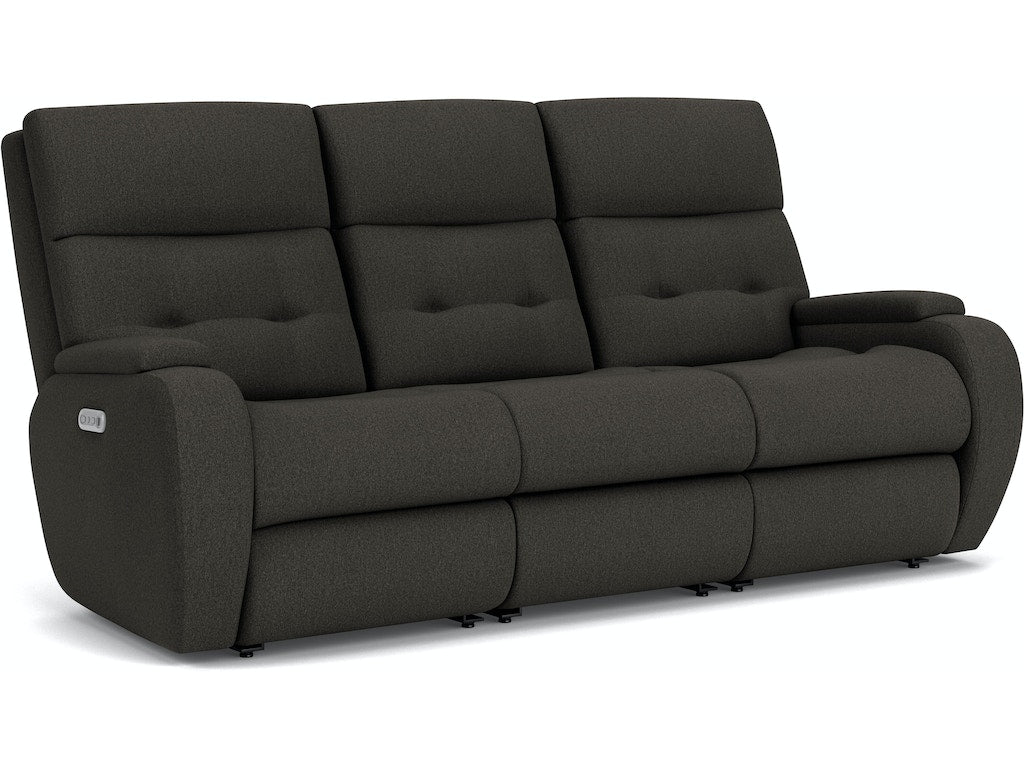 Strait Power Reclining Sofa with Power Headrests