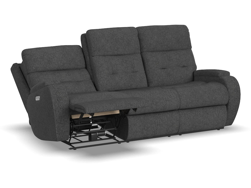 Strait Power Reclining Sofa with Power Headrests