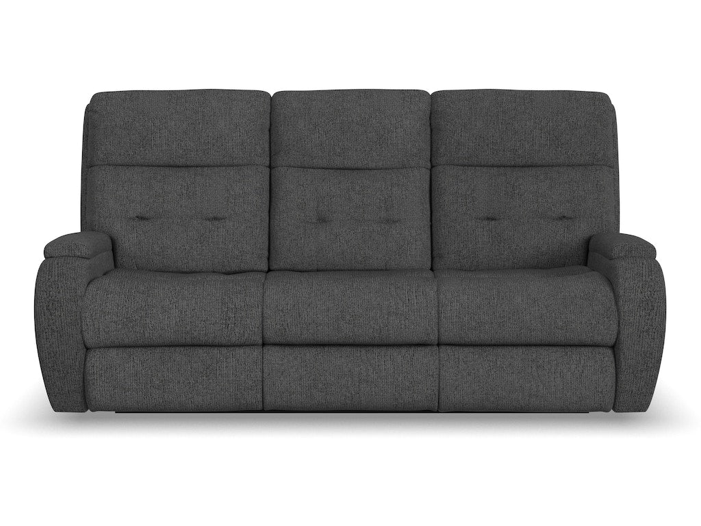 Strait Power Reclining Sofa with Power Headrests