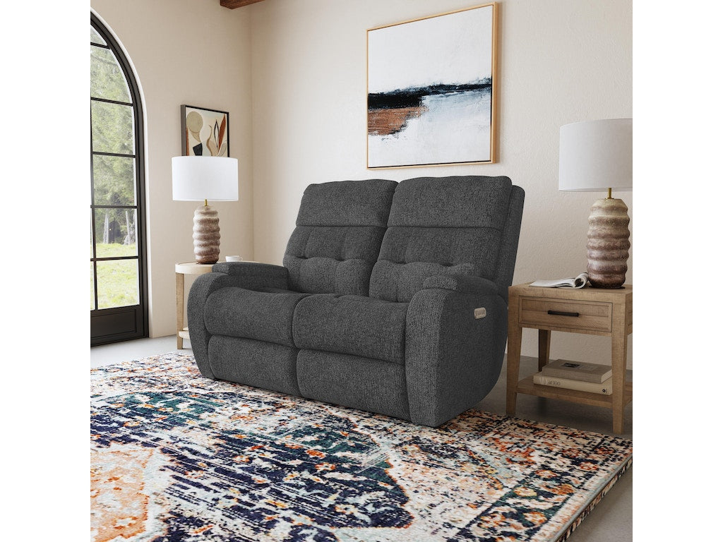 Strait Power Reclining Loveseat with Power Headrests