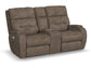 Strait Power Reclining Loveseat with Console and Power Headrests