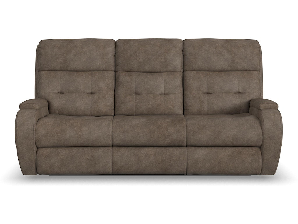 Strait Power Reclining Sofa with Power Headrests