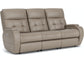 Strait Power Reclining Sofa with Power Headrests