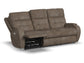 Strait Power Reclining Sofa with Power Headrests