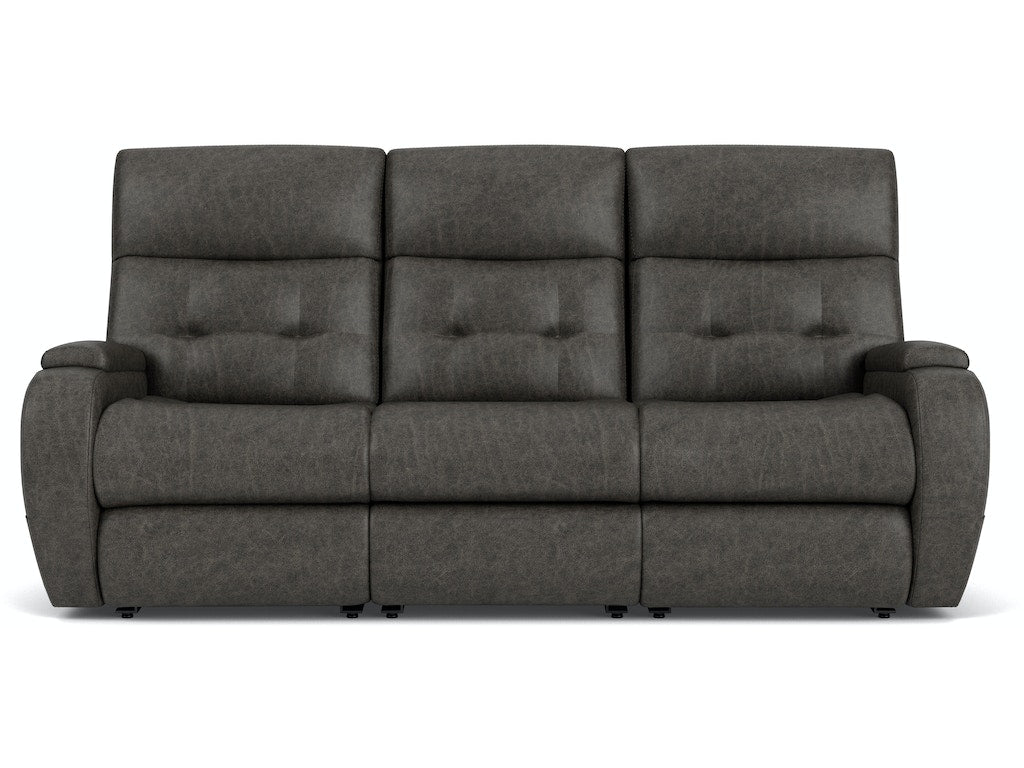 Strait Power Reclining Sofa with Power Headrests