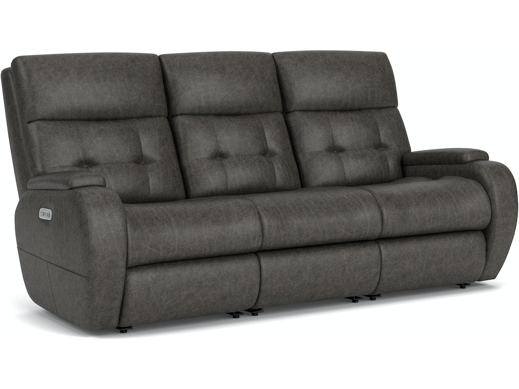 Strait Power Reclining Sofa with Power Headrests