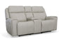 Barnett Power Reclining Loveseat with Console and Power Headrests and Lumbar