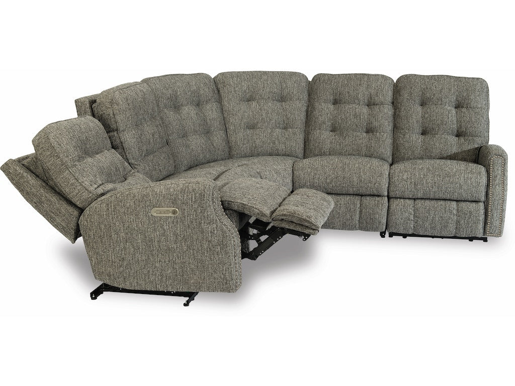 Devon Power Reclining Sectional with Power Headrests