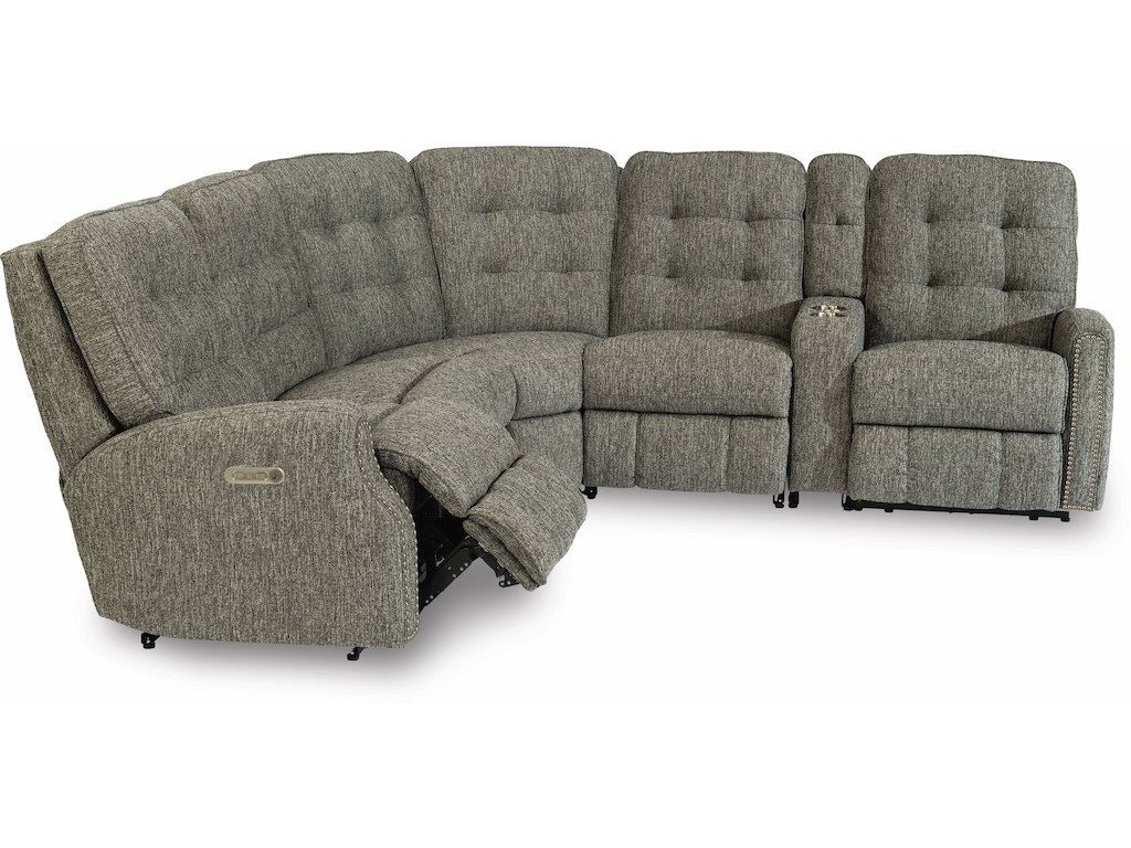 Devon Power Reclining Sectional with Power Headrests