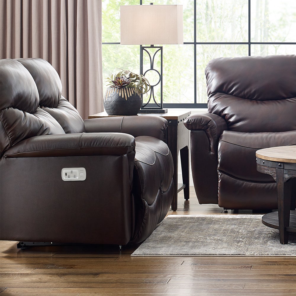 James Power Reclining Loveseat w/ Headrest