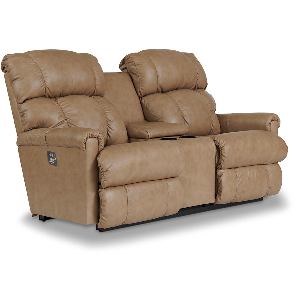 Pinnacle Power Wall Reclining Loveseat w/ Console Headrest & Lumbar