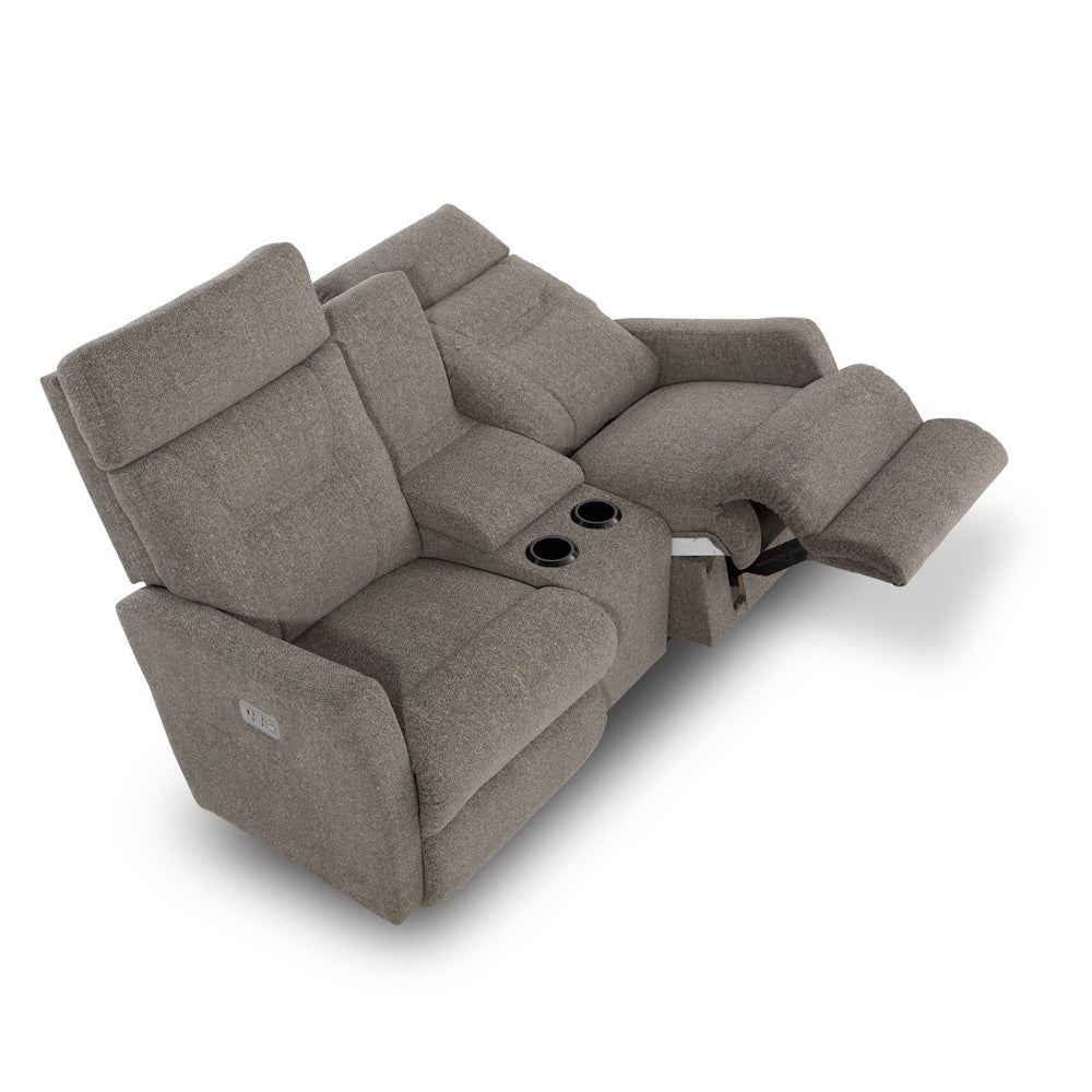 Lennon Power Wall Reclining Loveseat w/ Console Headrest & Lumbar