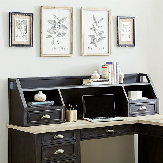 Heatherbrook - L Writing Desk Hutch