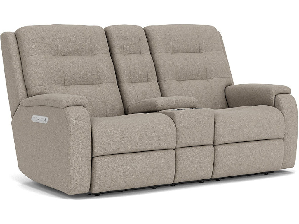 Arlo Power Reclining Loveseat with Console and Power Headrests and Lumbar