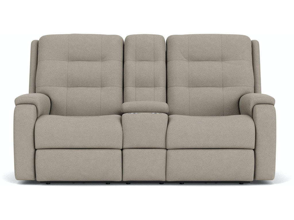 Arlo Power Reclining Loveseat with Console and Power Headrests and Lumbar