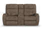 Strait Power Reclining Loveseat with Console and Power Headrests