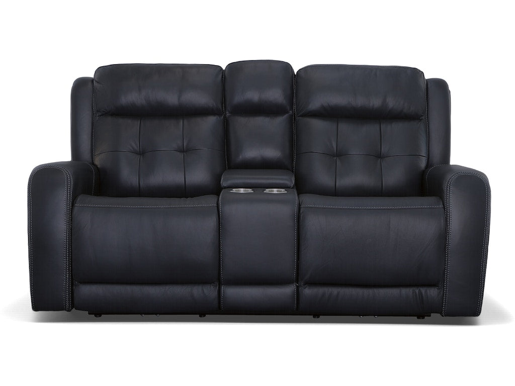 Grant Power Reclining Loveseat with Console and Power Headrests