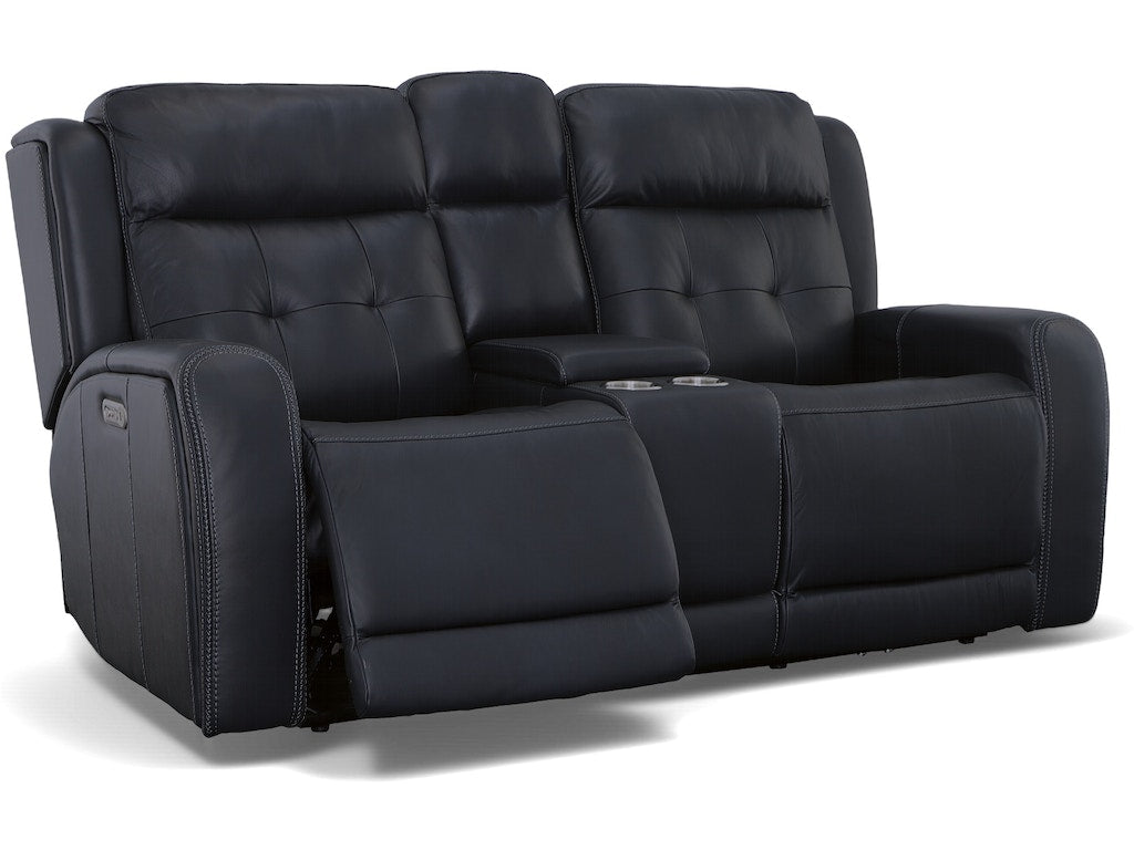 Grant Power Reclining Loveseat with Console and Power Headrests