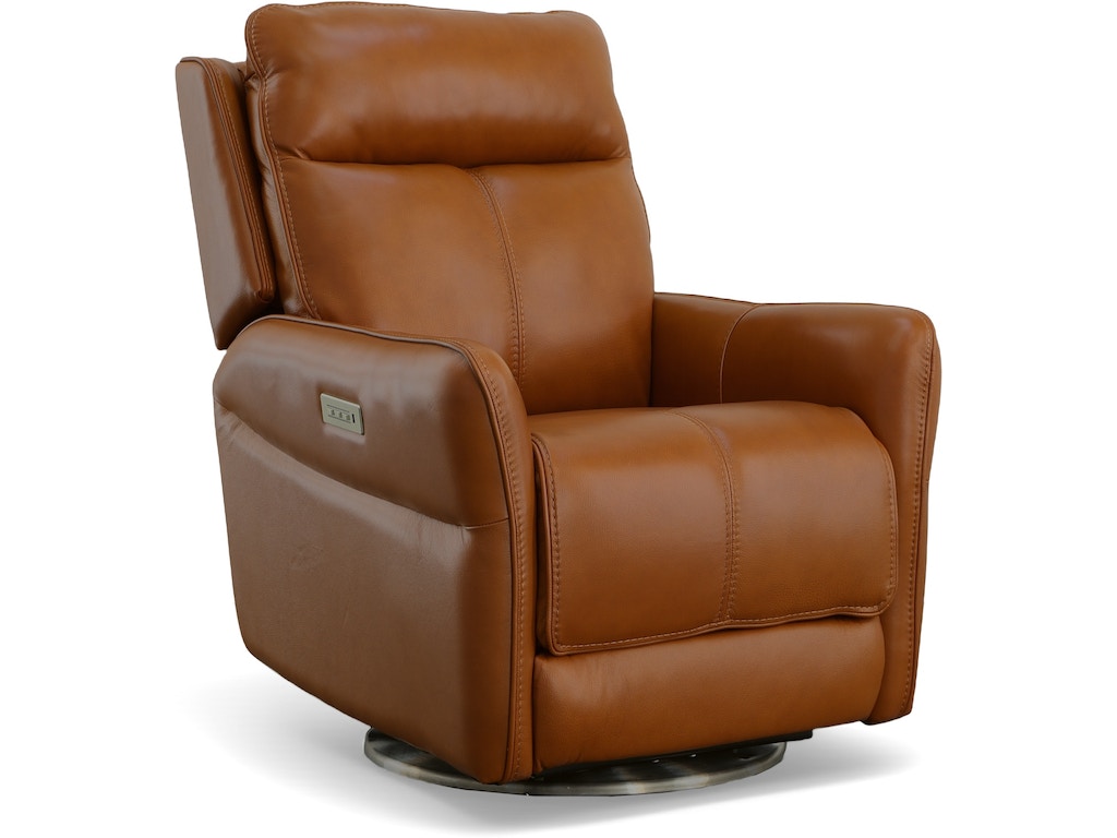 Spin Power Swivel Recliner with Power Headrest and Lumbar