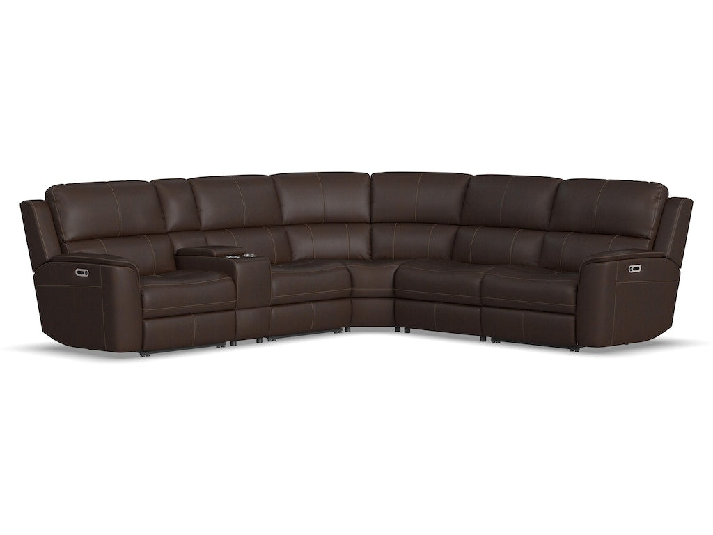 Henry Power Reclining Sectional with Power Headrests and Lumbar