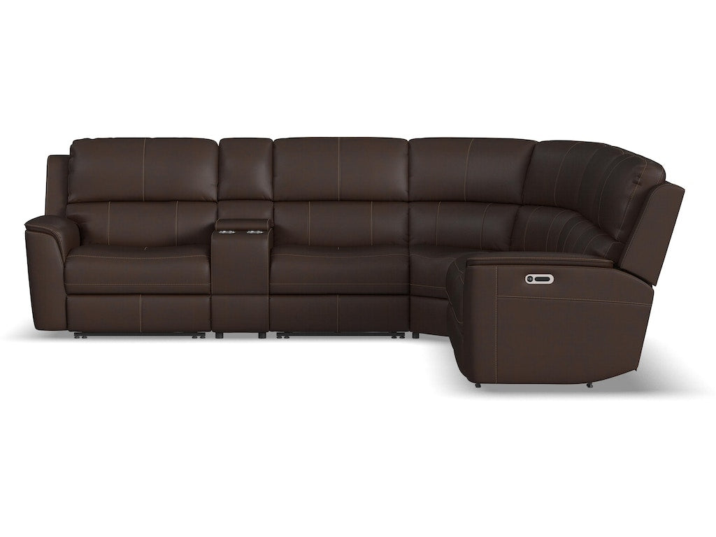 Henry Power Reclining Sectional with Power Headrests and Lumbar