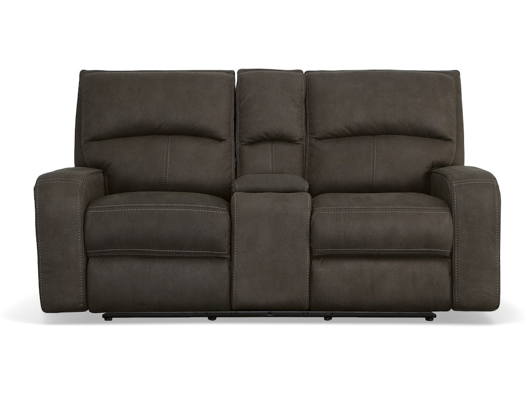 Nirvana Power Reclining Loveseat with Console and Power Headrests