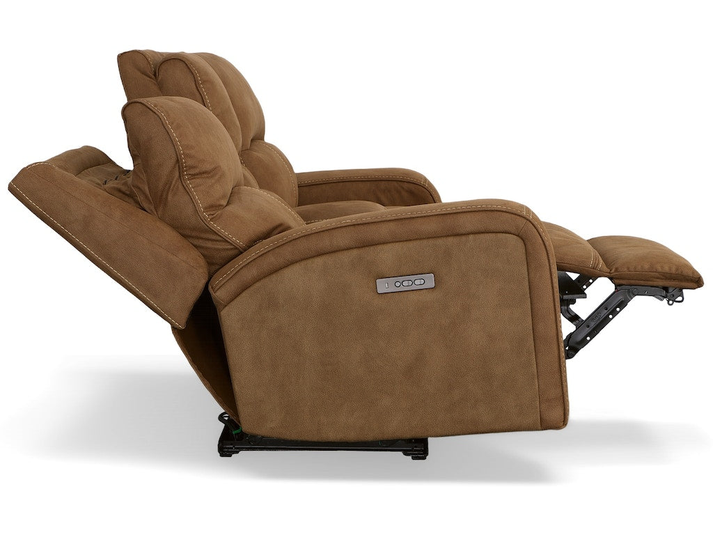 Nirvana Power Reclining Loveseat with Console and Power Headrests