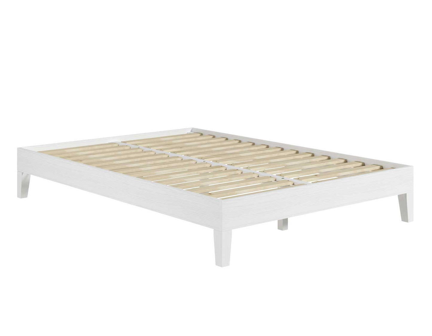 Nix Full Platform Bed, White