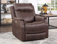 Valencia Dual-Power Leatherette Recliner, Walnut