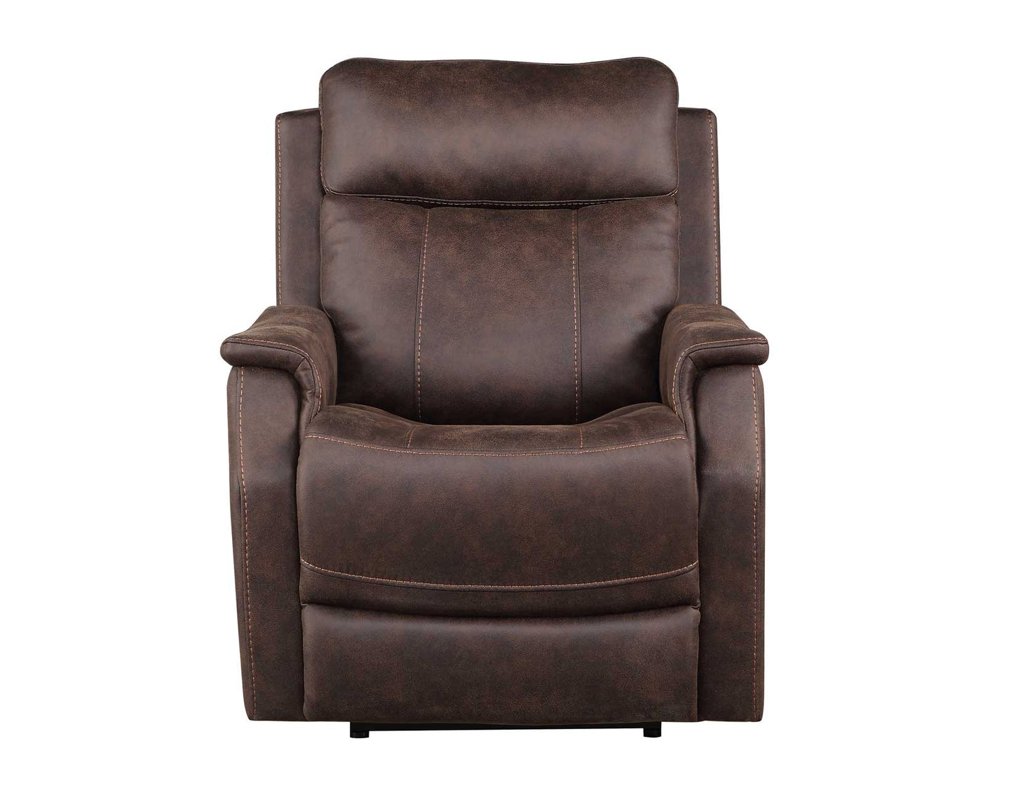 Valencia Dual-Power Leatherette Recliner, Walnut