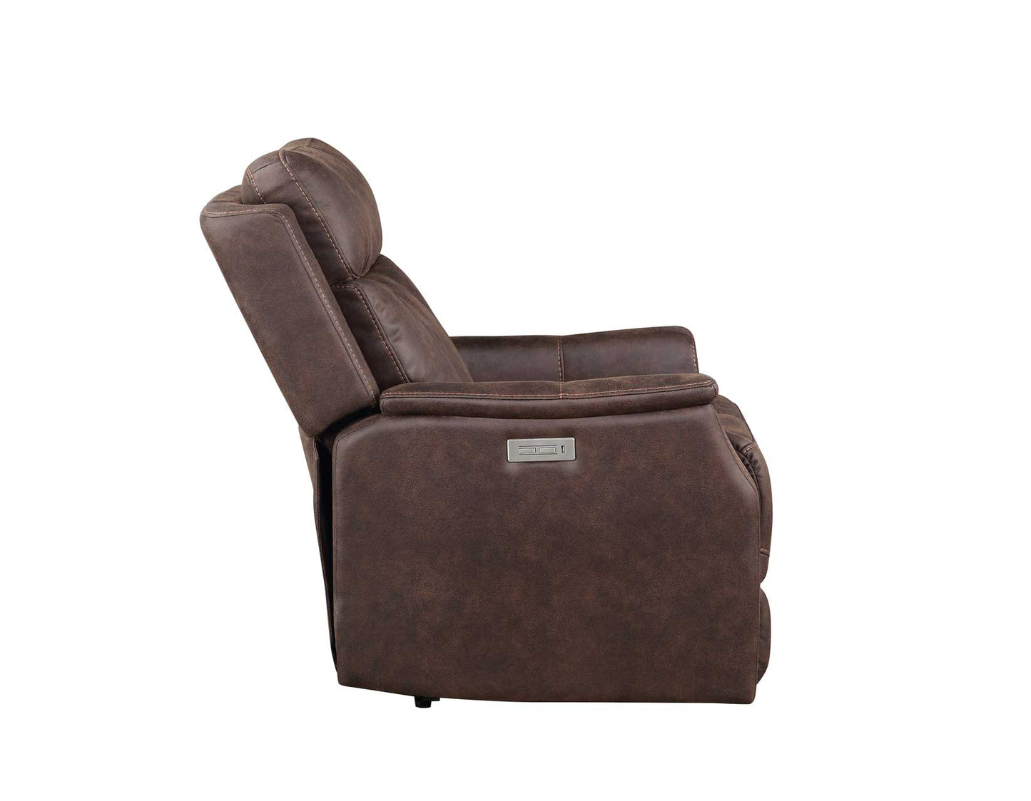 Valencia Dual-Power Leatherette Recliner, Walnut